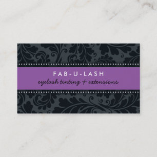 CARTE DE VISITE moderne audacieux fleuri violet no