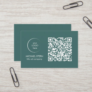Carte de visite moderne avec code QR