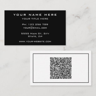 Carte de visite moderne avec code QR - Choisir les