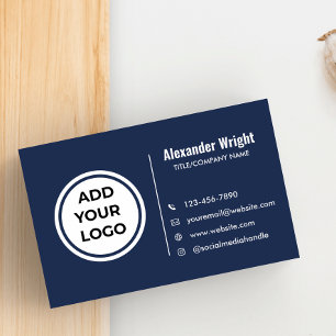 Carte de visite moderne avec logo Royal Indigo