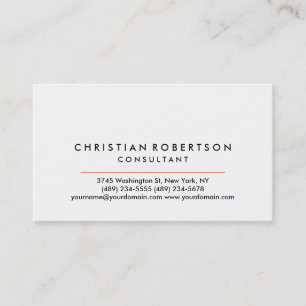 Carte de visite moderne  blanc