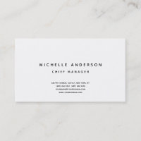 Moderne Blanc Simple Simple Professionnel Minimali