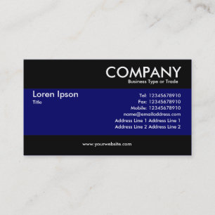 Carte De Visite Moderne - Bleu foncé