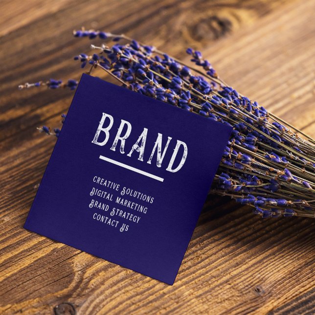 Carte de visite Moderne Bleue avec Code QR | Entre (Créateur téléchargé)