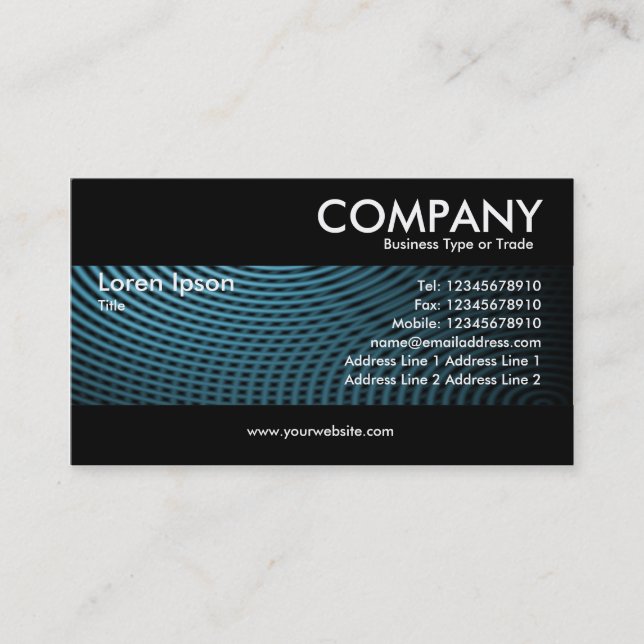 Carte De Visite Moderne - Blue Electric Pool 01 (Devant)