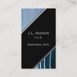 Carte de visite moderne Blue Stripes 4
