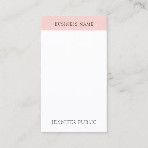Carte De Visite Moderne Blush Pink Simple Modèle élégant tendance