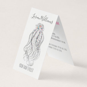 Carte De Visite Moderne Boho Fleur sauvage marié chaise styliste F