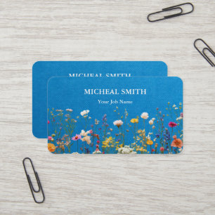 Carte De Visite Moderne Boho Floral Kraft