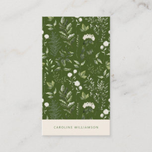 Carte De Visite Moderne Boho Plantes Vertes Botanique