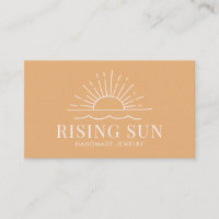 Carte de visite moderne Boho Sun and Beach Wave