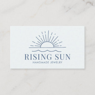 Carte de visite moderne Boho Sun and Beach Wave