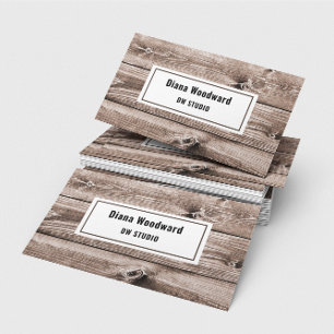 Carte de visite moderne Brown en bois