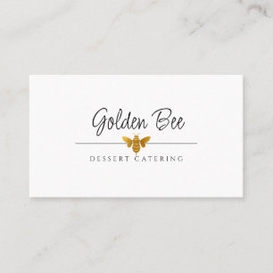 Carte De Visite Moderne Busy Golden Bee Logo Restauration gastrono