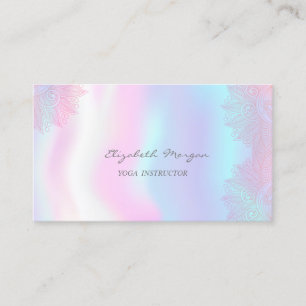 Carte De Visite Moderne Charmant,Lace,Yoga holographique
