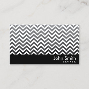 Carte de visite moderne Chevron Real Estate Broker
