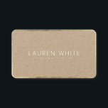 Carte De Visite Moderne chic chic or blanc minimaliste kraft<br><div class="desc">Moderne chic chic or blanc minimaliste kraft</div>