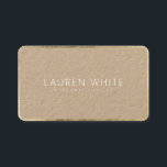 Carte De Visite Moderne chic chic or blanc minimaliste kraft<br><div class="desc">Moderne chic chic or blanc minimaliste kraft</div>