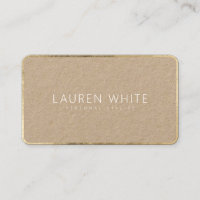 Moderne chic chic or blanc minimaliste kraft