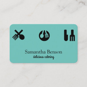 Carte De Visite Moderne Chic Cuisine Ustensiles Cuisine et restaur