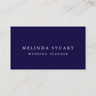 Carte De Visite Moderne Chic Minimaliste Bleu Nuit