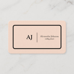 Carte De Visite Moderne chic Monogramme vert élégant tendance