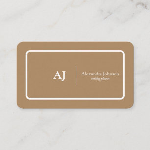 Carte De Visite Moderne Chic Monogramme Vert Stylé Tendance