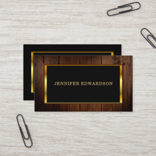 Carte De Visite Moderne chic or noir motif professionnel