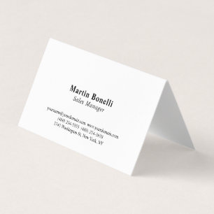 Carte De Visite Moderne Classique Professionnel Noir & Blanc