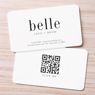 Carte De Visite Moderne Code QR Minimaliste Scannez Moi Lash et So