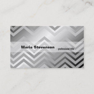Carte De Visite Moderne, cool, élégant professionnel chevron argen