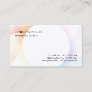Carte De Visite Moderne couleur minimaliste Modèle professionnel