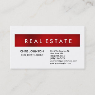 Carte de visite moderne créatif blanc rouge à la