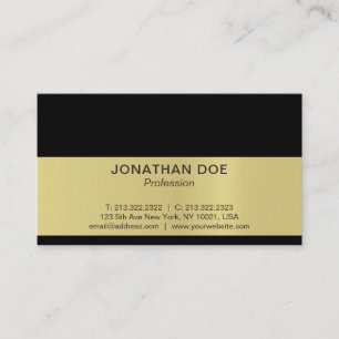 Carte De Visite Moderne Creative Black and Gold Luxe
