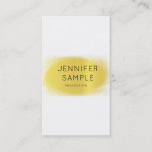 Carte De Visite Moderne Creative Gold Design Professionnel Plain