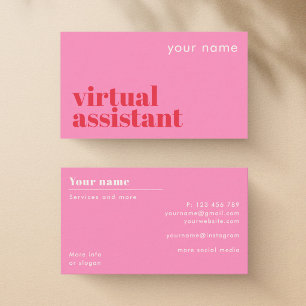 Carte de visite moderne d'assistant virtuel