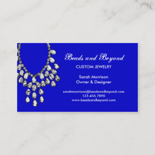 Carte de visite moderne de bijoux en collier