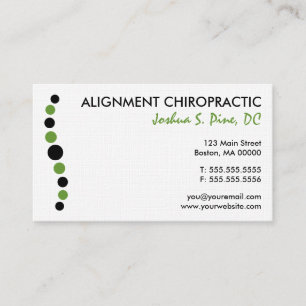 Carte de visite moderne de chiropractie de points