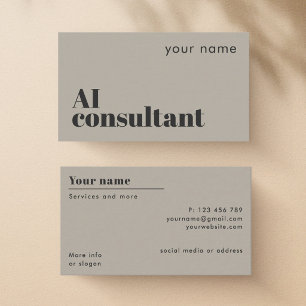 Carte de visite moderne de consultant en IA