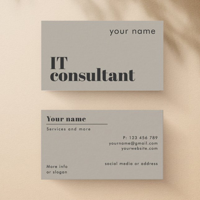 Carte de visite moderne de consultant informatique (Créateur téléchargé)