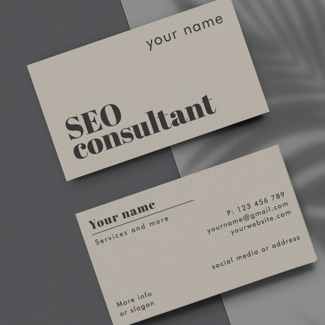 Carte de visite moderne de consultant SEO (Créateur téléchargé)