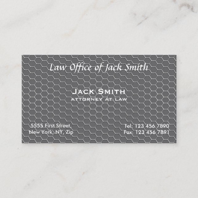 Carte de visite MODERNE de nid d'abeilles (Devant)