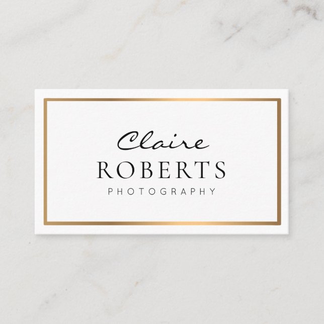 carte de visite moderne de photographe du (Devant)