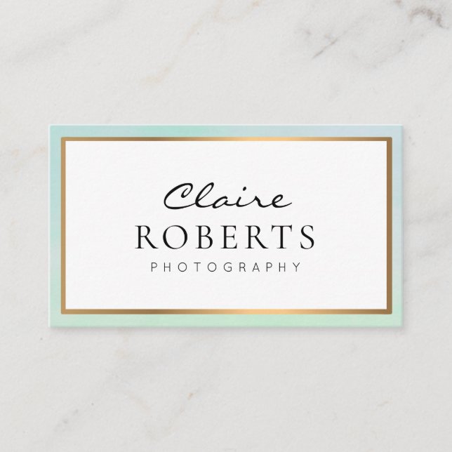 carte de visite moderne de photographe du (Devant)