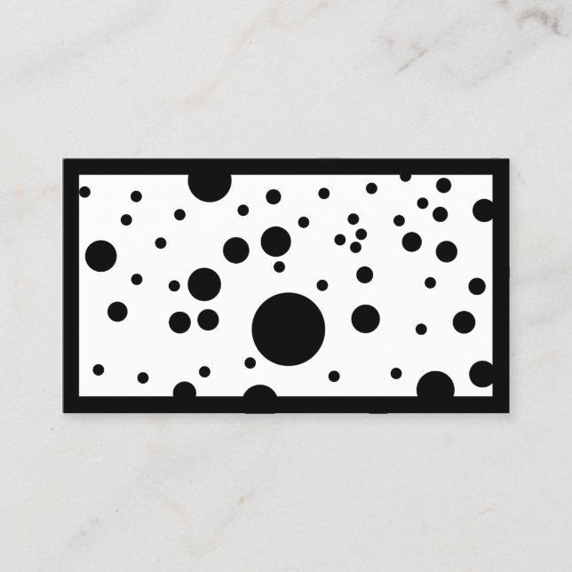 Carte de visite moderne de ports dalmatiens noirs  (Devant)