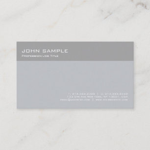 Carte De Visite Moderne Design Gris Professionnel Simple Plat