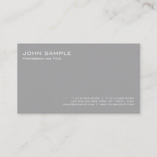 Carte De Visite Moderne Design Gris Professionnel Simple Simple