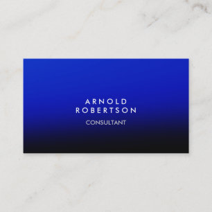 Carte de visite moderne design tendance noir bleu 