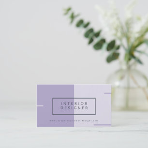 Carte De Visite Moderne Dusky Mauve et Grey Deux Tones