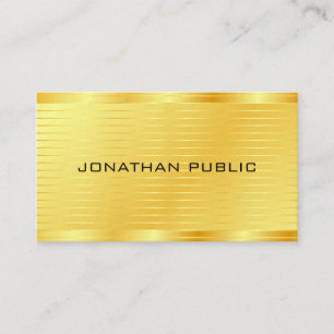 Carte De Visite Moderne Élégant Aspect Or Premium Épais